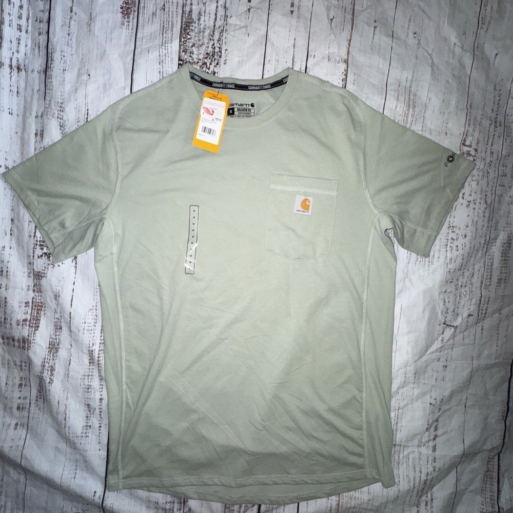 Carhartt Force T-Shirts Men's S Green Jersey Knit Midweight RelaCaxed Fit DAB437